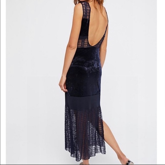 Free People Keep In Line Velvet Maxi Dress RARE NWOT - Picture 3 of 8